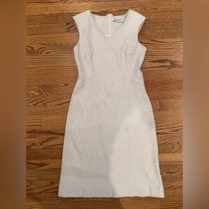 MM Lafleur Textured White Midi Dress